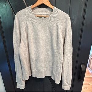 Daily Ritual Women's Boxy Crewneck Sweater, Plus Sz XXL, Gray, Cotton